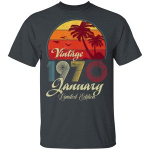 50th Birthday Retro Vintage January 1970 Shirt Long Sleeve
