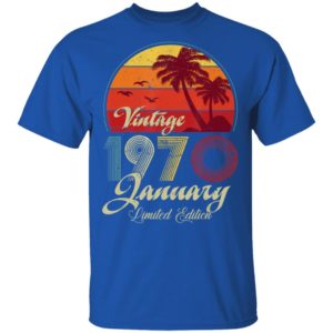 50th Birthday Retro Vintage January 1970 Shirt Long Sleeve