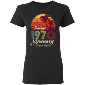 50th Birthday Retro Vintage January 1970 Shirt Long Sleeve