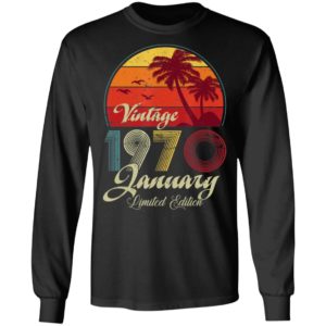 50th Birthday Retro Vintage January 1970 Shirt Long Sleeve
