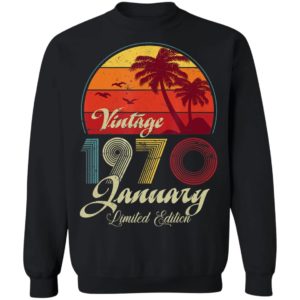 50th Birthday Retro Vintage January 1970 Shirt Long Sleeve