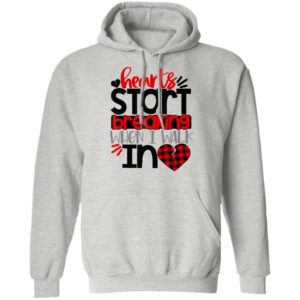 Buffalo Plaid Valentines Shirt Hearts Start Breaking Walk In Valentines Day Shirt Long Sleeve