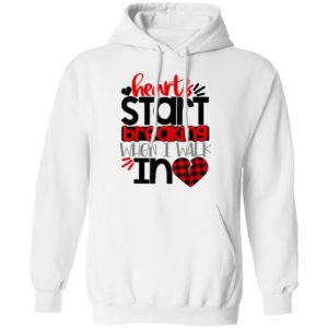Buffalo Plaid Valentines Shirt Hearts Start Breaking Walk In Valentines Day Shirt Long Sleeve
