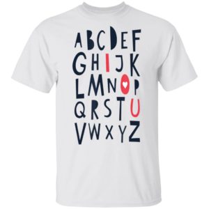 Alphabet Abc I Love You Valentines Day Shirt Long Sleeve