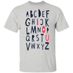 Alphabet Abc I Love You Valentines Day Shirt Long Sleeve