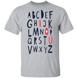 Alphabet Abc I Love You Valentines Day Shirt Long Sleeve