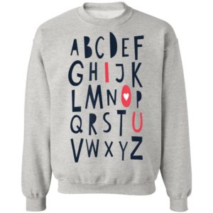 Alphabet Abc I Love You Valentines Day Shirt Long Sleeve