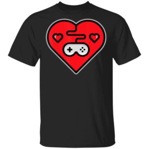 Tee Gamer Valentines Day Heart T-Shirt Tee Gamer Valentines Day Heart T-Shirt