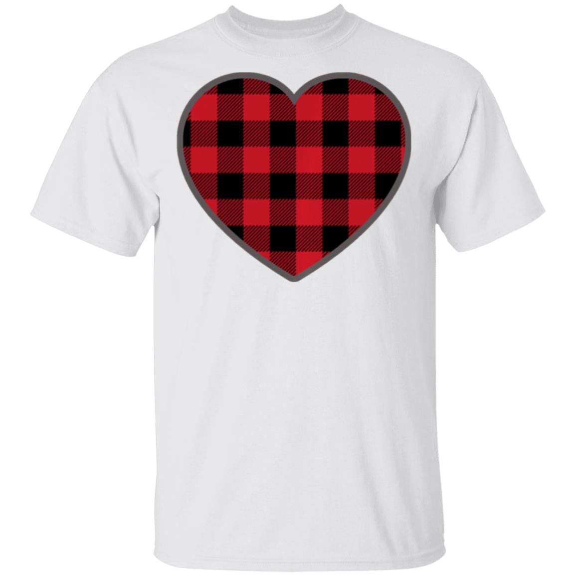 Heart Valentines Day Buffalo Plaid T-Shirt Long Sleeve Heart Valentines Day Buffalo Plaid T-Shirt Long Sleeve