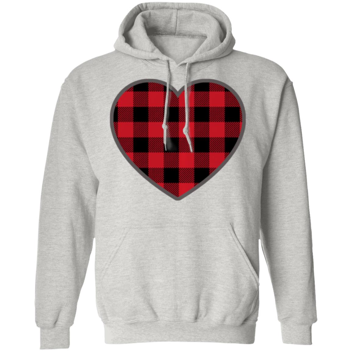 Heart Valentines Day Buffalo Plaid T-Shirt Long Sleeve Heart Valentines Day Buffalo Plaid T-Shirt Long Sleeve