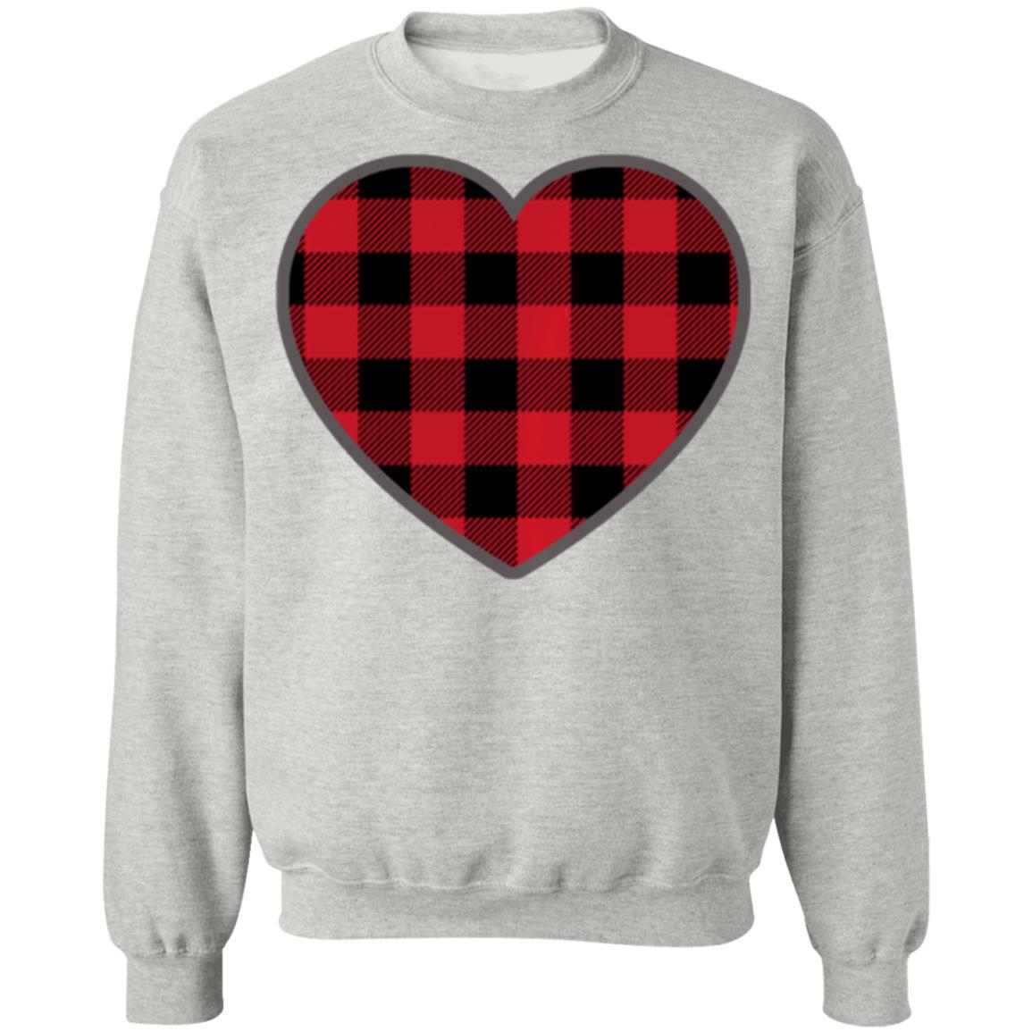 Heart Valentines Day Buffalo Plaid T-Shirt Long Sleeve Heart Valentines Day Buffalo Plaid T-Shirt Long Sleeve