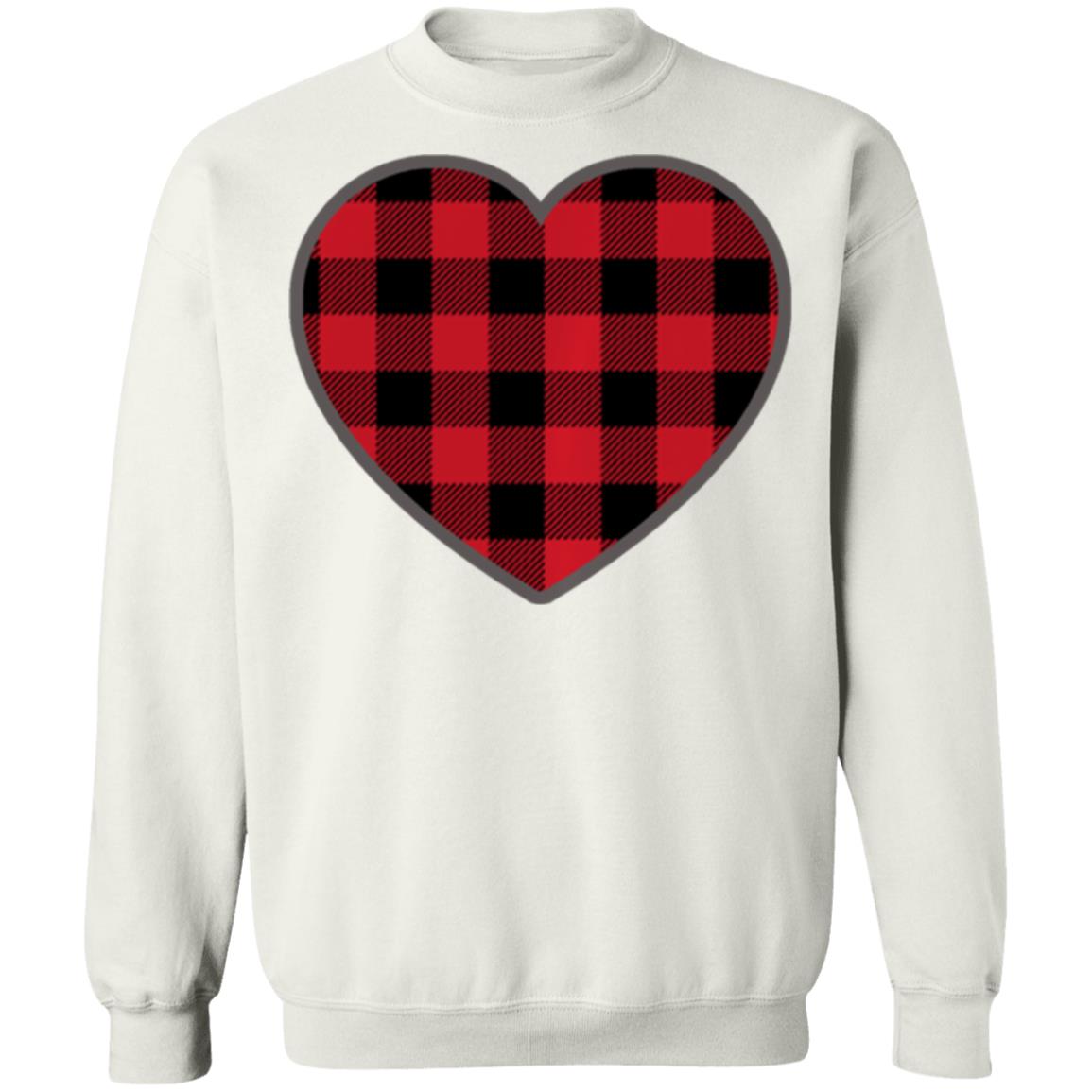 Heart Valentines Day Buffalo Plaid T-Shirt Long Sleeve Heart Valentines Day Buffalo Plaid T-Shirt Long Sleeve