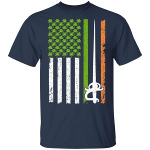 Irish Fencing American Flag Saint Patricks Day Shirt, Long Sleeve