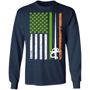 Irish Fencing American Flag Saint Patricks Day Shirt, Long Sleeve