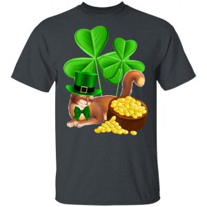 Abyssinian Cat St Patricks Day Shirt – Leprechaun Cat Lover T-Shirt