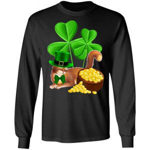 Abyssinian Cat St Patricks Day Shirt - Leprechaun Cat Lover T-Shirt