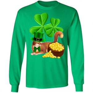 Abyssinian Cat St Patricks Day Shirt - Leprechaun Cat Lover T-Shirt