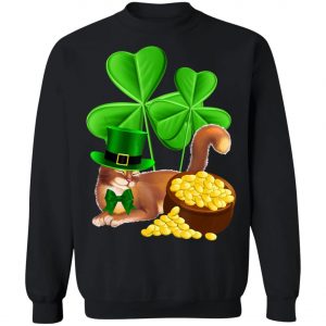 Abyssinian Cat St Patricks Day Shirt - Leprechaun Cat Lover T-Shirt