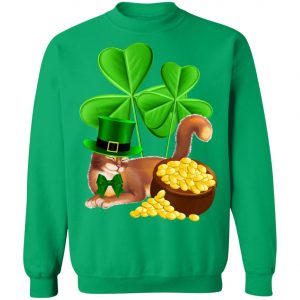 Abyssinian Cat St Patricks Day Shirt - Leprechaun Cat Lover T-Shirt