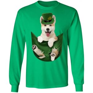 Akita In Your Pocket St Patricks Day Dog Lover Shirt, Long Sleeve