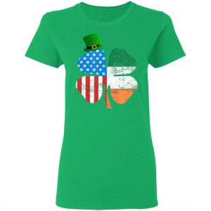 American Flag A Green Leprechauns Hat Saint Patricks Day T-Shirt Long Sleeve
