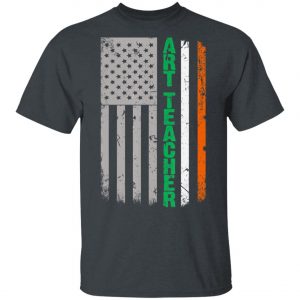 Art Teacher Irish American Flag Saint Patricks Day Shirt, Long Sleeve
