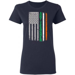 Art Teacher Irish American Flag Saint Patricks Day Shirt, Long Sleeve