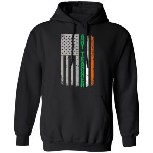Art Teacher Irish American Flag Saint Patricks Day Shirt, Long Sleeve