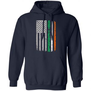 Art Teacher Irish American Flag Saint Patricks Day Shirt, Long Sleeve