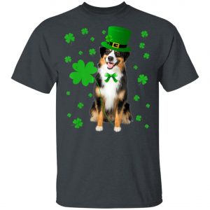Australian Shepherd St. Patricks Day Shirt, Long Sleeve