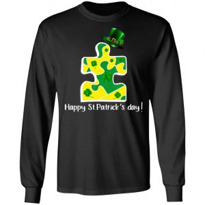 Autism Piece Leprechaun Saint Patricks Day Shirt, Long Sleeve