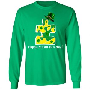 Autism Piece Leprechaun Saint Patricks Day Shirt, Long Sleeve