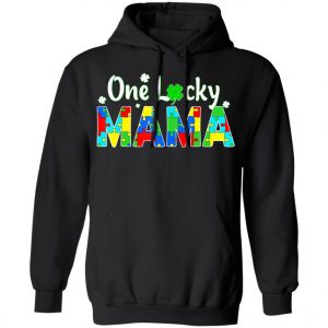 Autism Saint Patricks Day T-Shirt - One Lucky Mama Long Sleeve