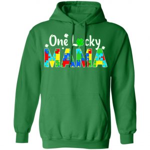 Autism Saint Patricks Day T-Shirt - One Lucky Mama Long Sleeve