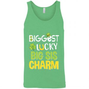 Biggest-Lucky Big Sis Charm Saint Patricks Day T-Shirt, Bella