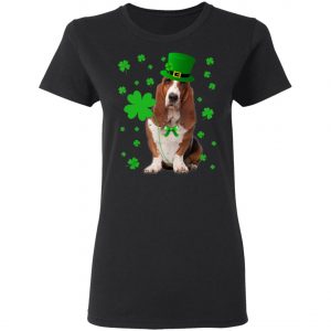 Basset Hound Saint Patricks Day T-Shirt, Long Sleeve