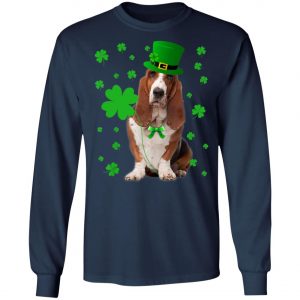 Basset Hound Saint Patricks Day T-Shirt, Long Sleeve