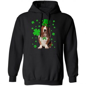 Basset Hound Saint Patricks Day T-Shirt, Long Sleeve