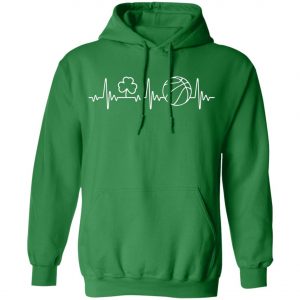 Basketball Saint Patricks Day Heartbeat Shirt, Bella