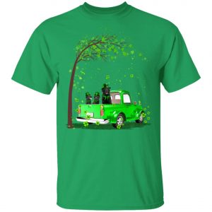 Black Labrador Butterflies Balloons Truck St Patrick’s Day T-Shirt, LS