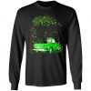 Border Collie In Shamrock Clover St Patricks Day Irish T-Shirt, Long Sleeve
