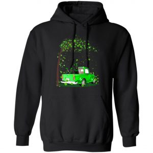 Black Labrador Butterflies Balloons Truck St Patrick's Day T-Shirt, LS