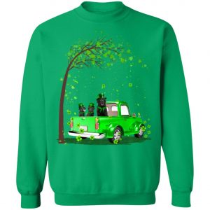 Black Labrador Butterflies Balloons Truck St Patrick's Day T-Shirt, LS