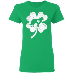 Border Collie In Shamrock Clover St Patricks Day Irish T-Shirt, Long Sleeve