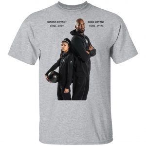Kobe Bryant and Gianna Tribute T-shirt ajusté, Long Sleeve