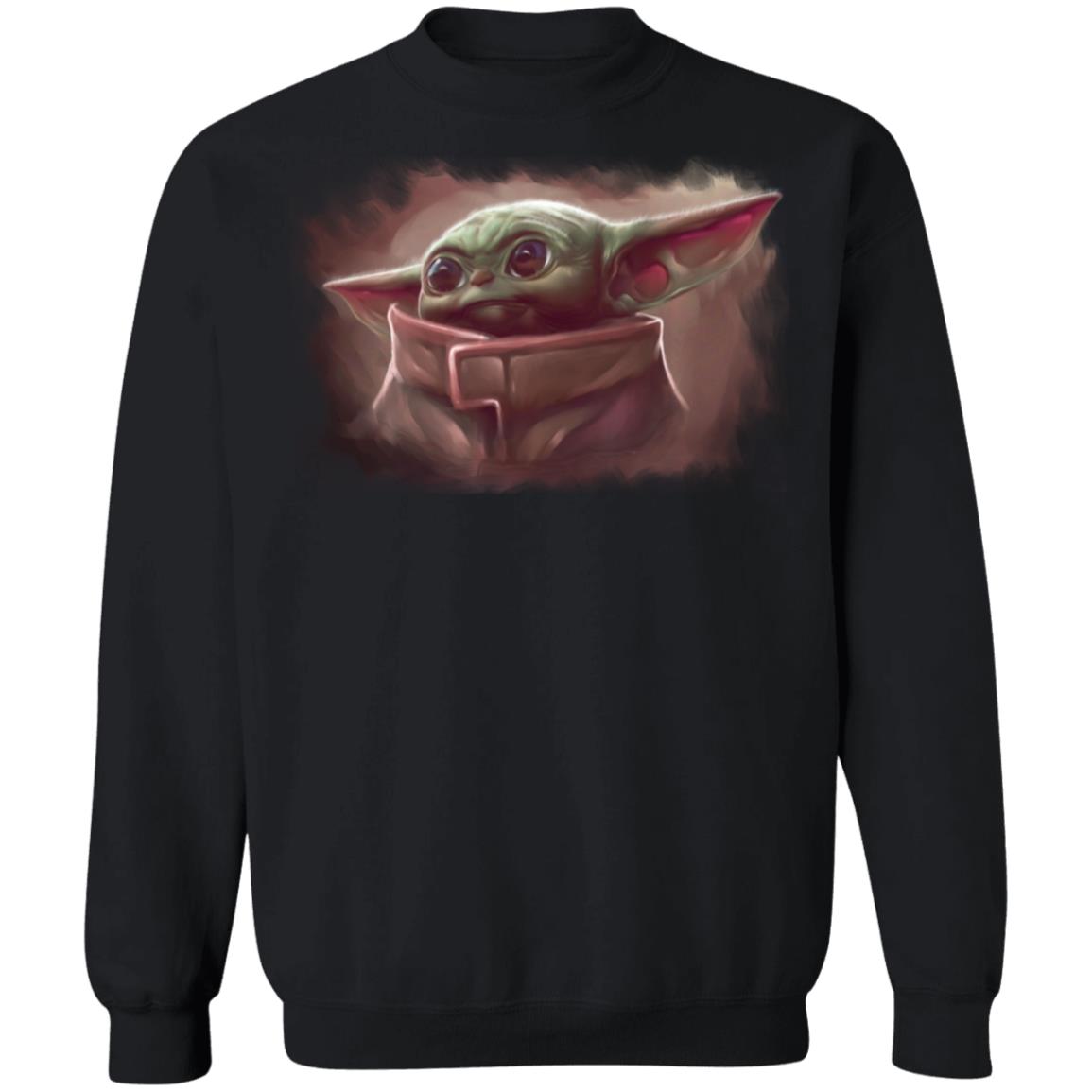 Baby Yoda Shirt Star Wars The Mandalorian The Child Cute Painted Portrait Long Sleeve Baby Yoda Shirt Star Wars The Mandalorian The Child Cute Painted Portrait Long Sleeve