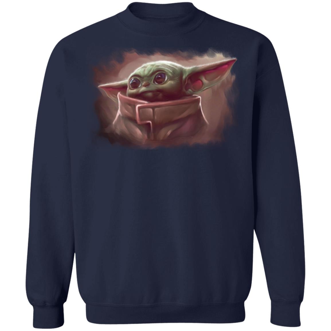 Baby Yoda Shirt Star Wars The Mandalorian The Child Cute Painted Portrait Long Sleeve Baby Yoda Shirt Star Wars The Mandalorian The Child Cute Painted Portrait Long Sleeve