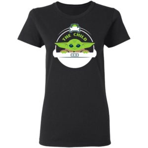 Baby Yoda Shirt Star Wars The Mandalorian The Child Floating Pod Frog Snack Long Sleeve