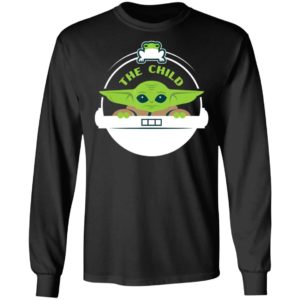 Baby Yoda Shirt Star Wars The Mandalorian The Child Floating Pod Frog Snack Long Sleeve