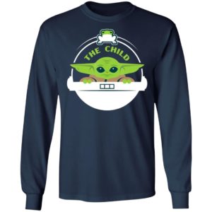 Baby Yoda Shirt Star Wars The Mandalorian The Child Floating Pod Frog Snack Long Sleeve
